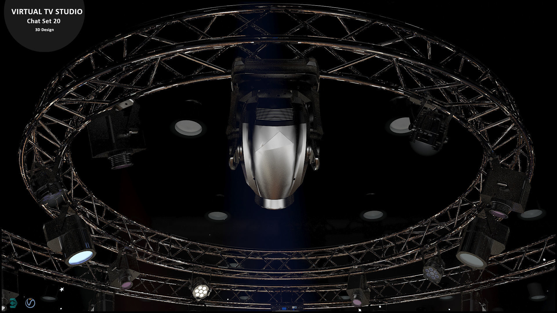 Virtual TV Studio Sets - Collection Vol 9 - 2 PCS DESIGN 3D model_22