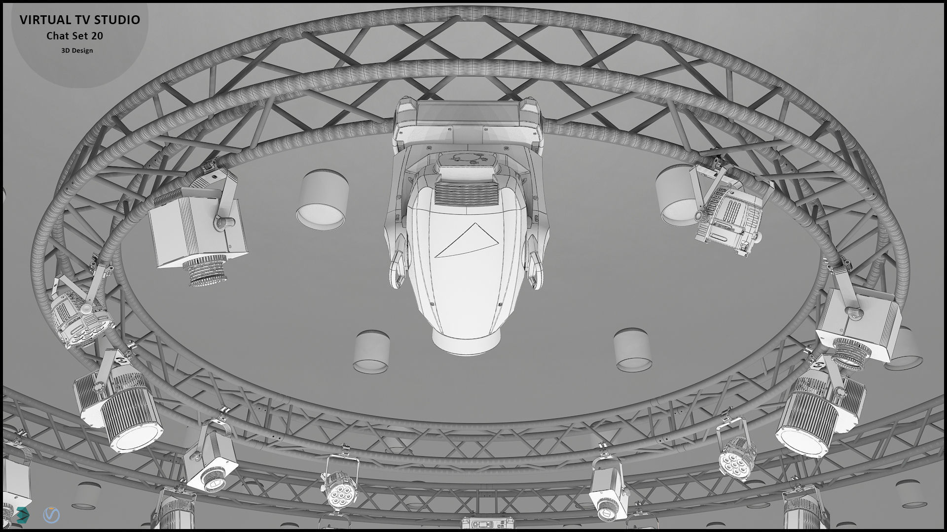 Virtual TV Studio Sets - Collection Vol 9 - 2 PCS DESIGN 3D model_23