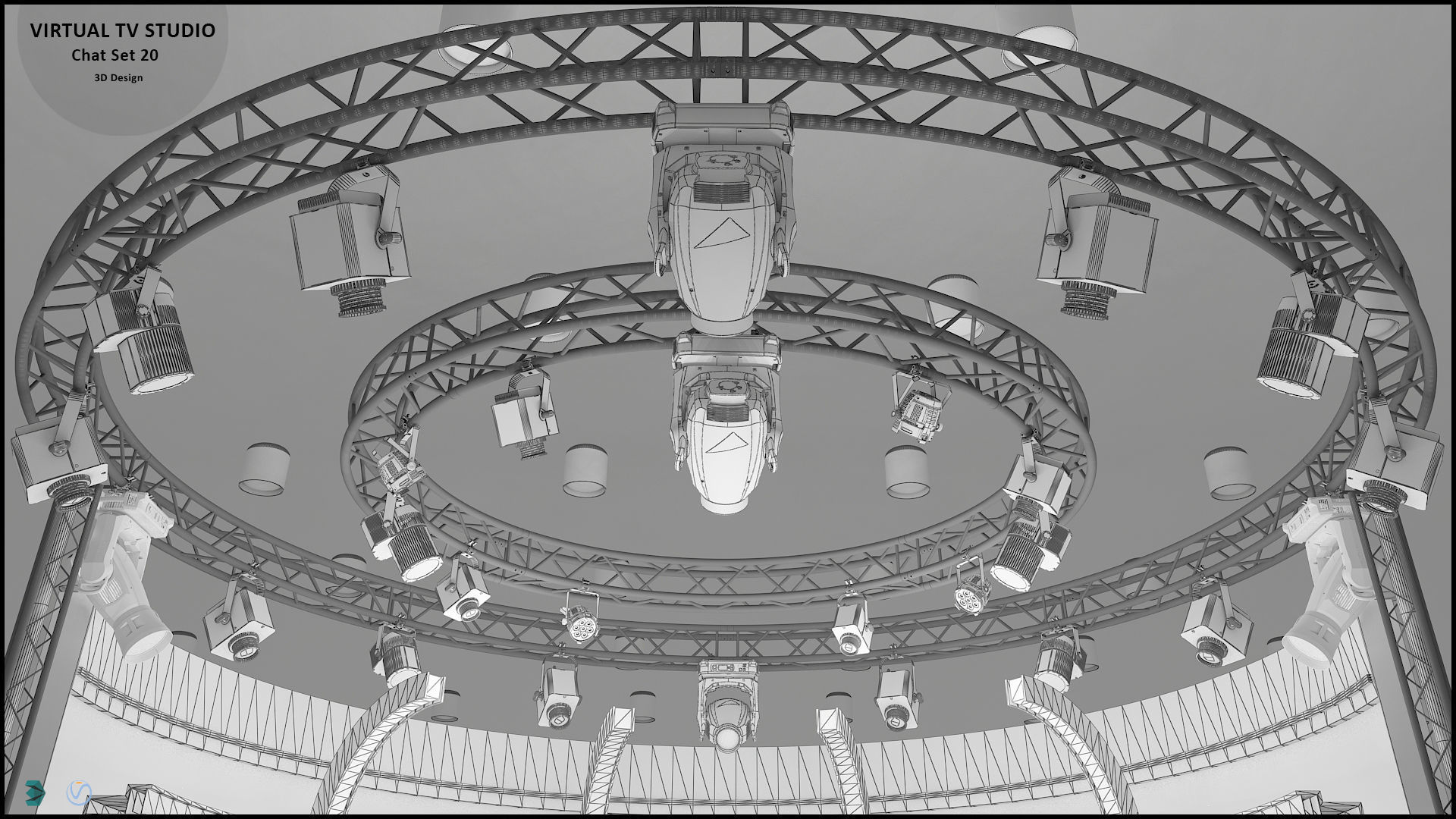 Virtual TV Studio Sets - Collection Vol 9 - 2 PCS DESIGN 3D model_18