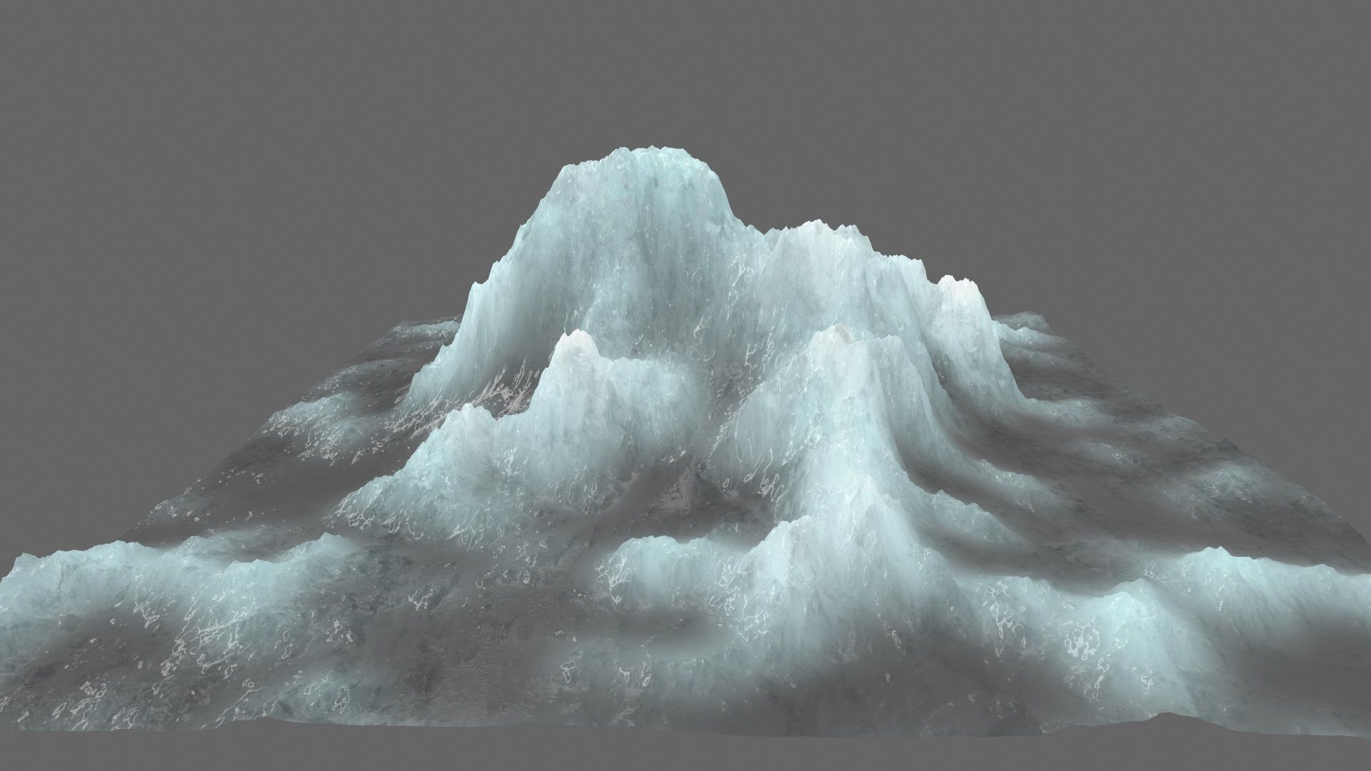 ice mountain Low-poly 3D model_5