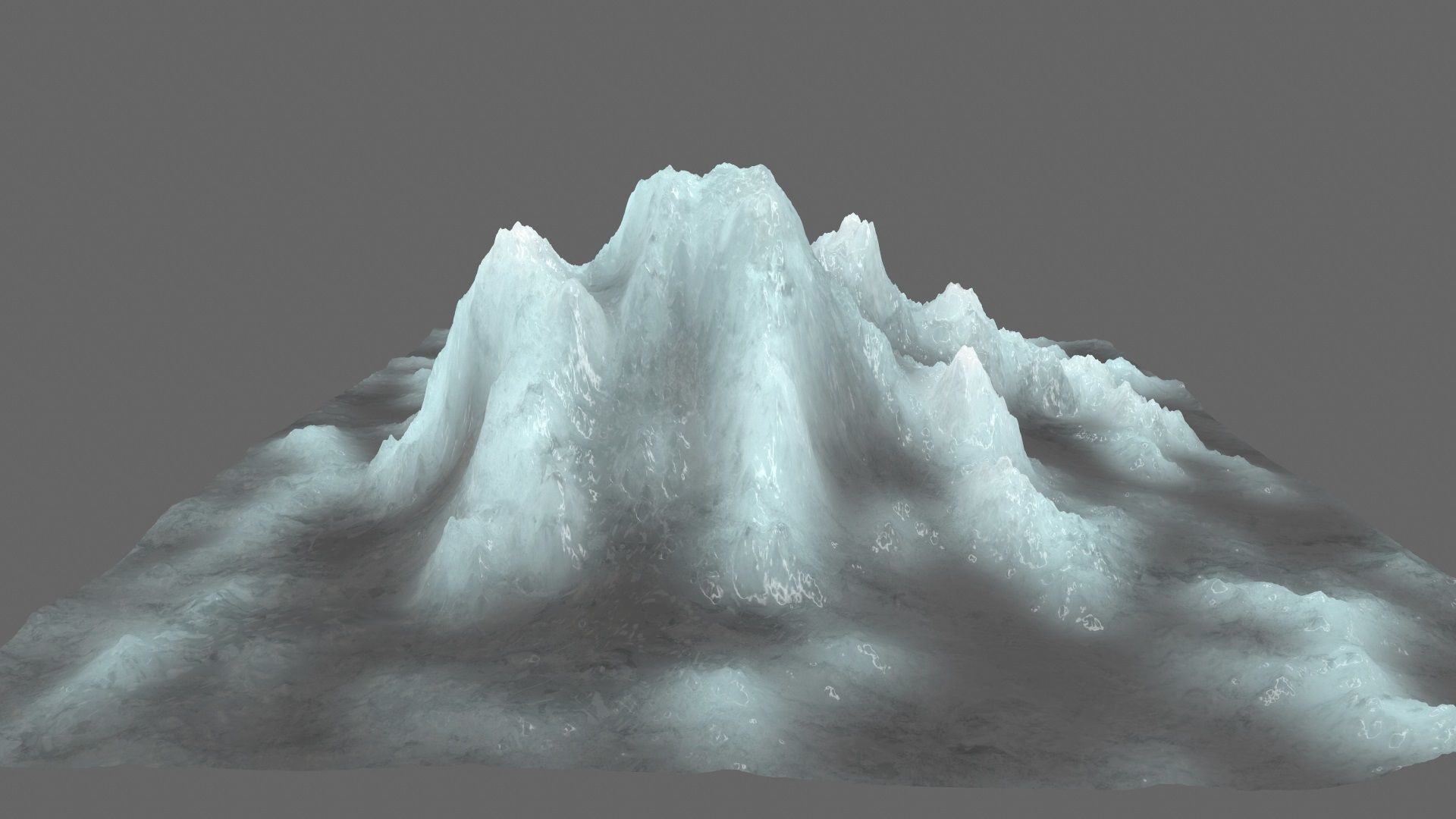ice mountain Low-poly 3D model_7