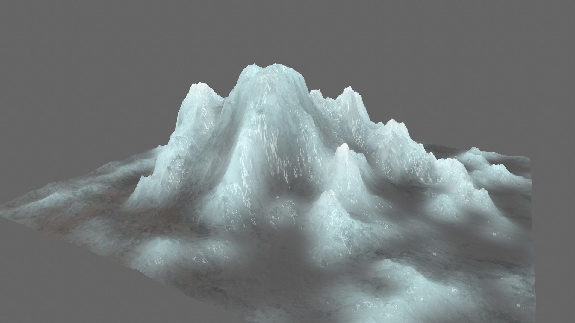 ice mountain Low-poly 3D model_6