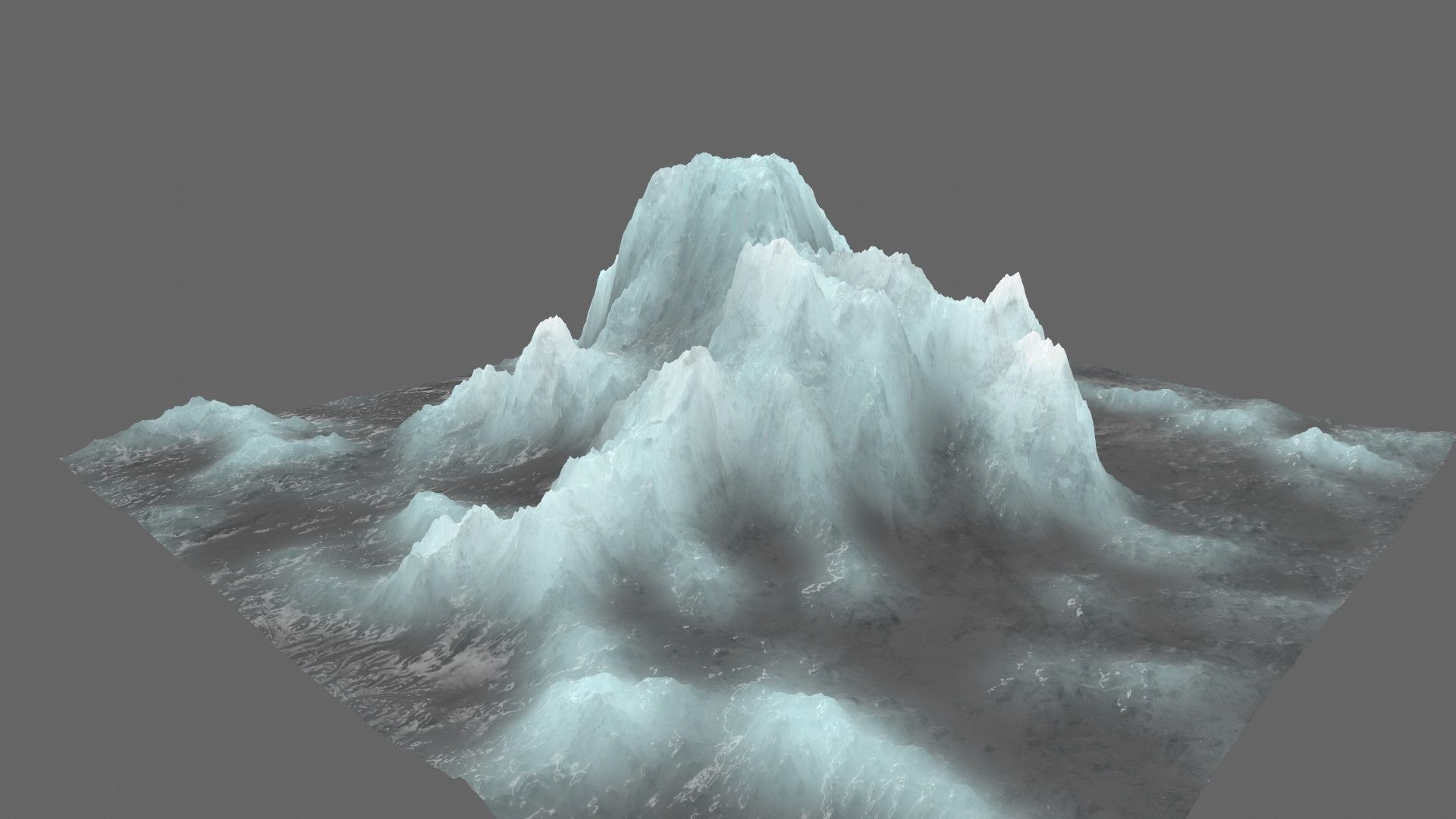 ice mountain Low-poly 3D model_12
