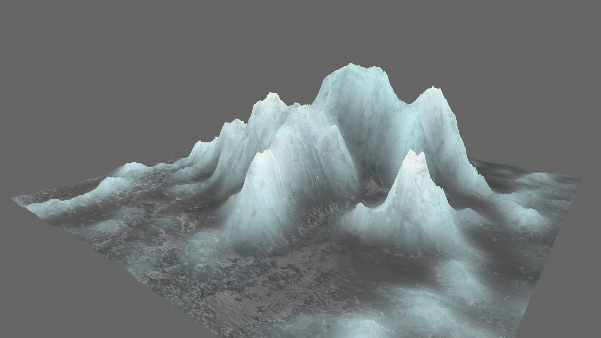 ice mountain Low-poly 3D model_10