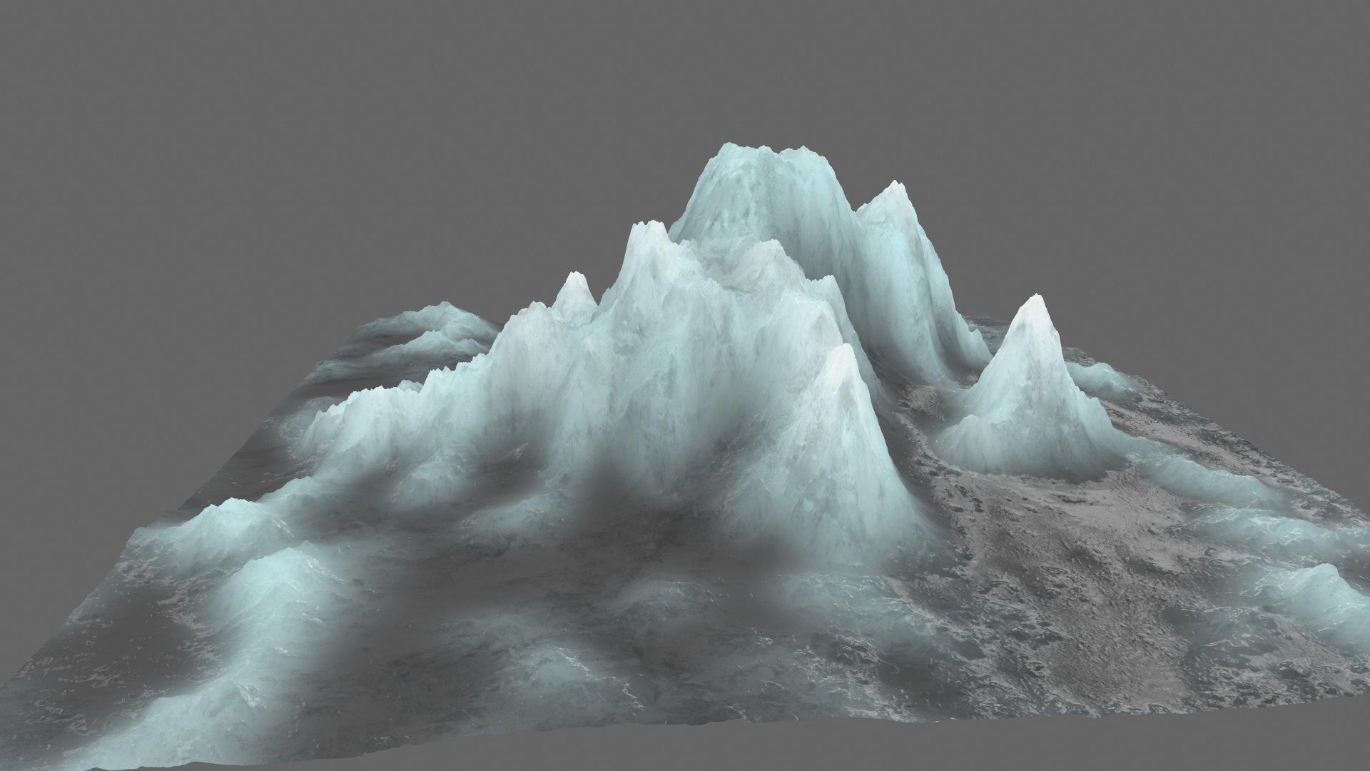 ice mountain Low-poly 3D model_11