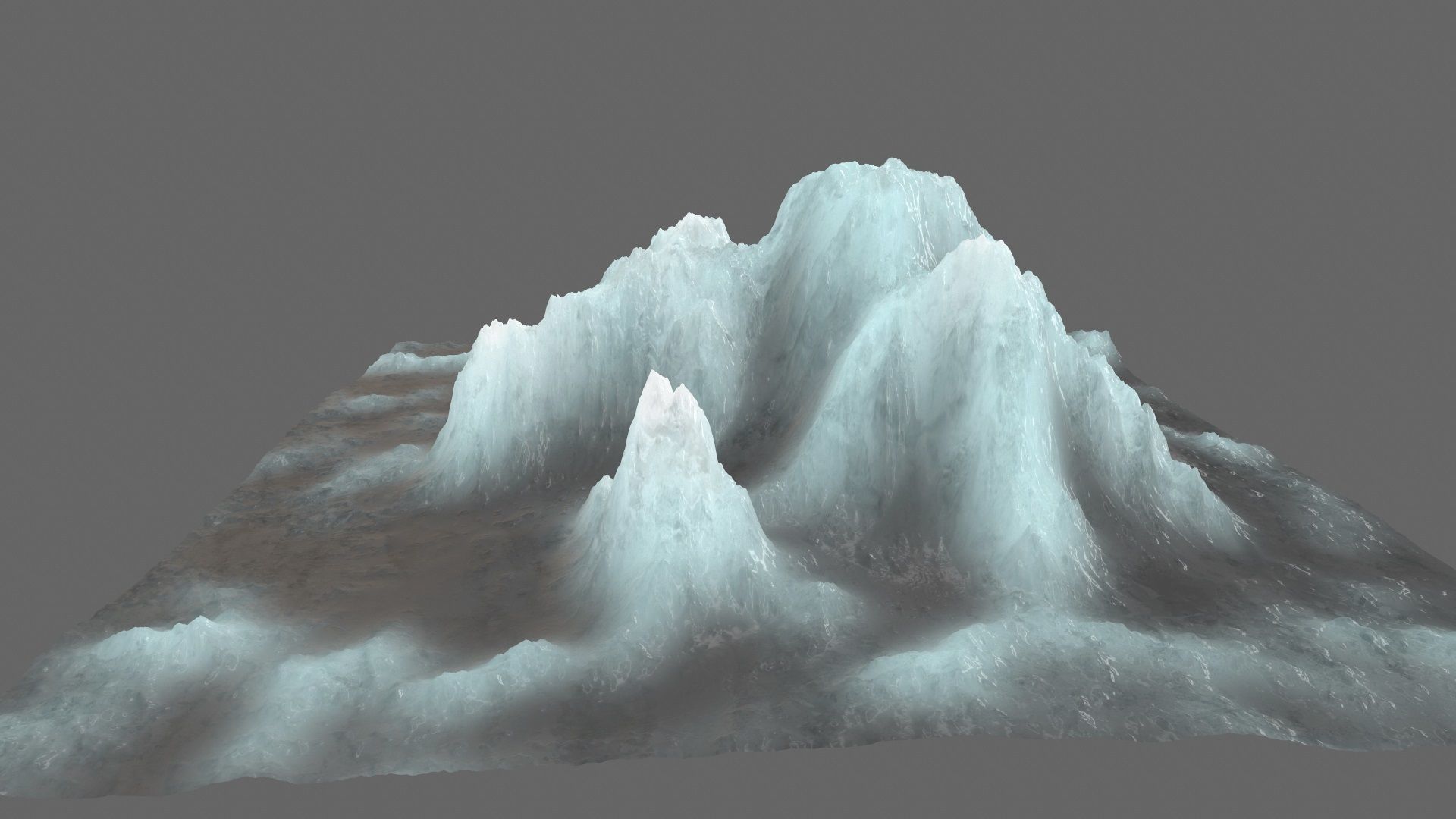 ice mountain Low-poly 3D model_9