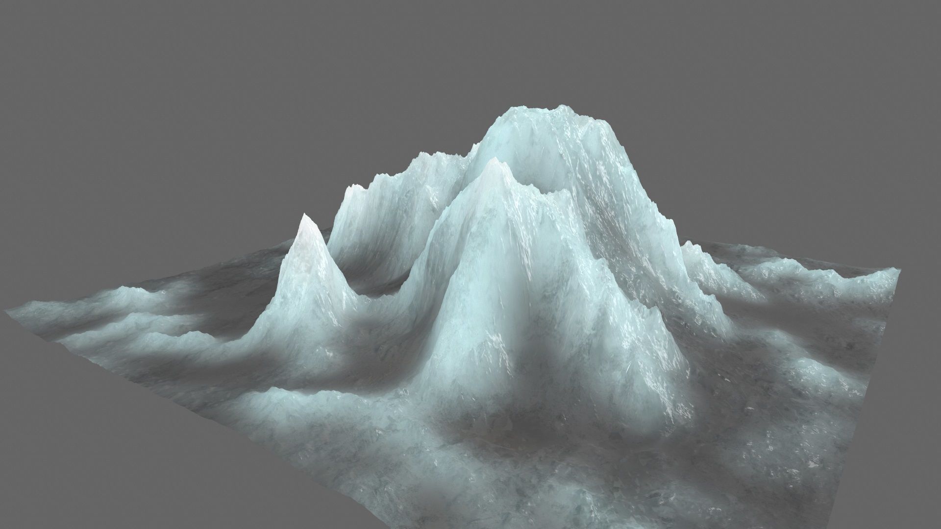 ice mountain Low-poly 3D model_8