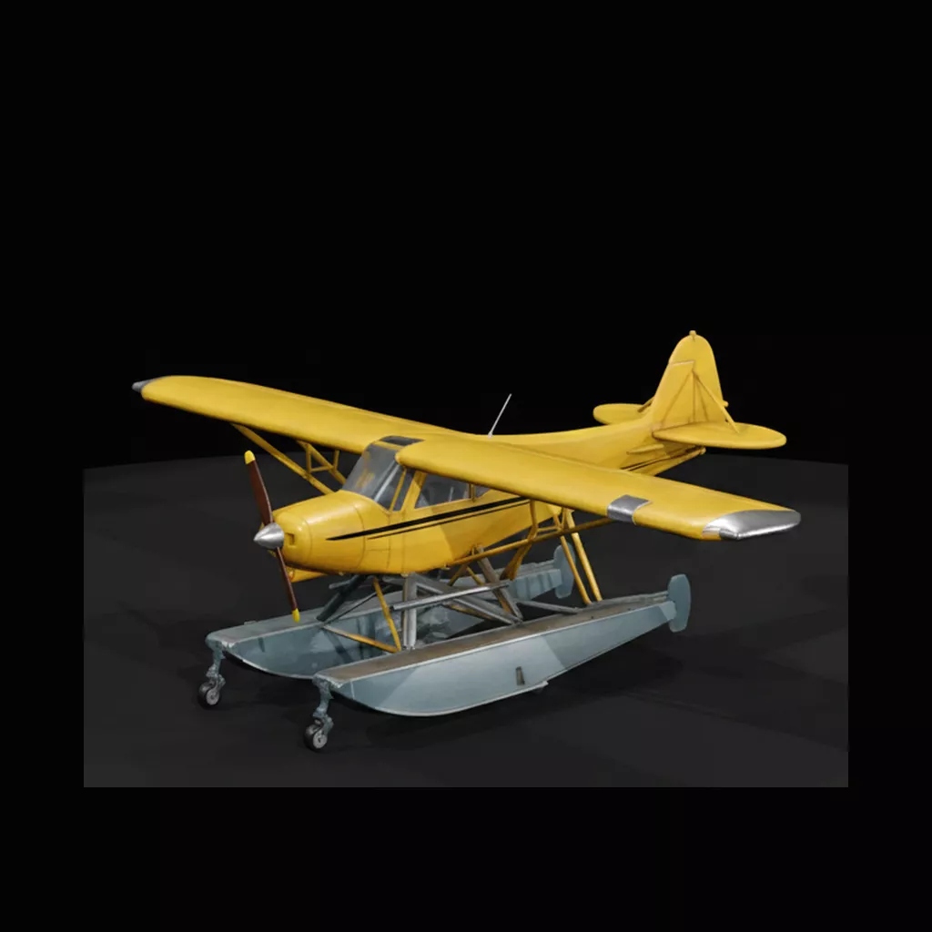 Piper Pa 18 Super Cub Floatplane 3D print model