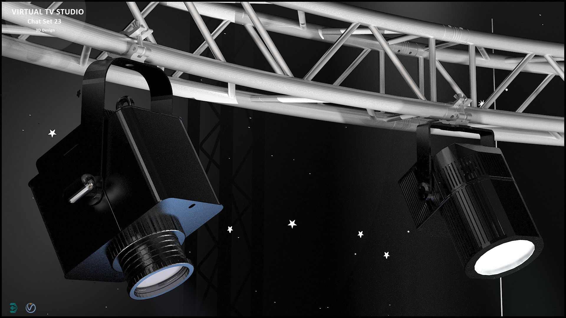 Virtual TV Studio Sets - Collection Vol 10 - 4 PCS DESIGN 3D model_83