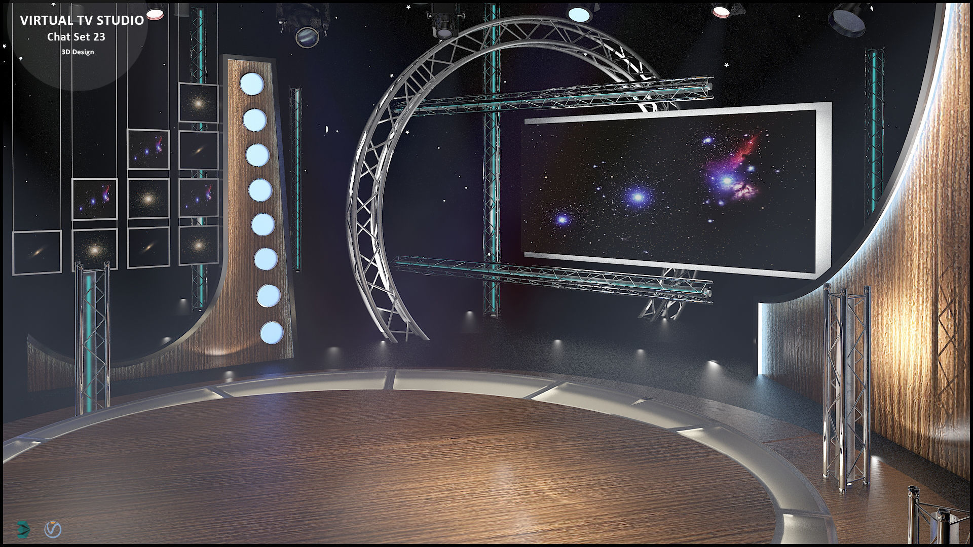 Virtual TV Studio Sets - Collection Vol 10 - 4 PCS DESIGN 3D model_72