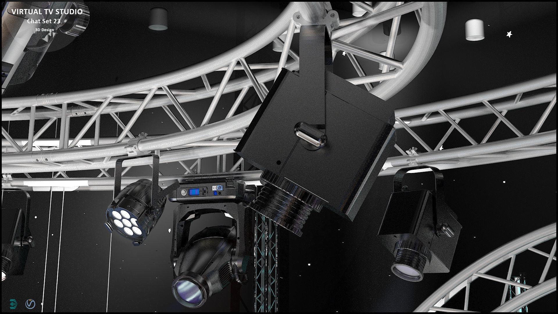 Virtual TV Studio Sets - Collection Vol 10 - 4 PCS DESIGN 3D model_81