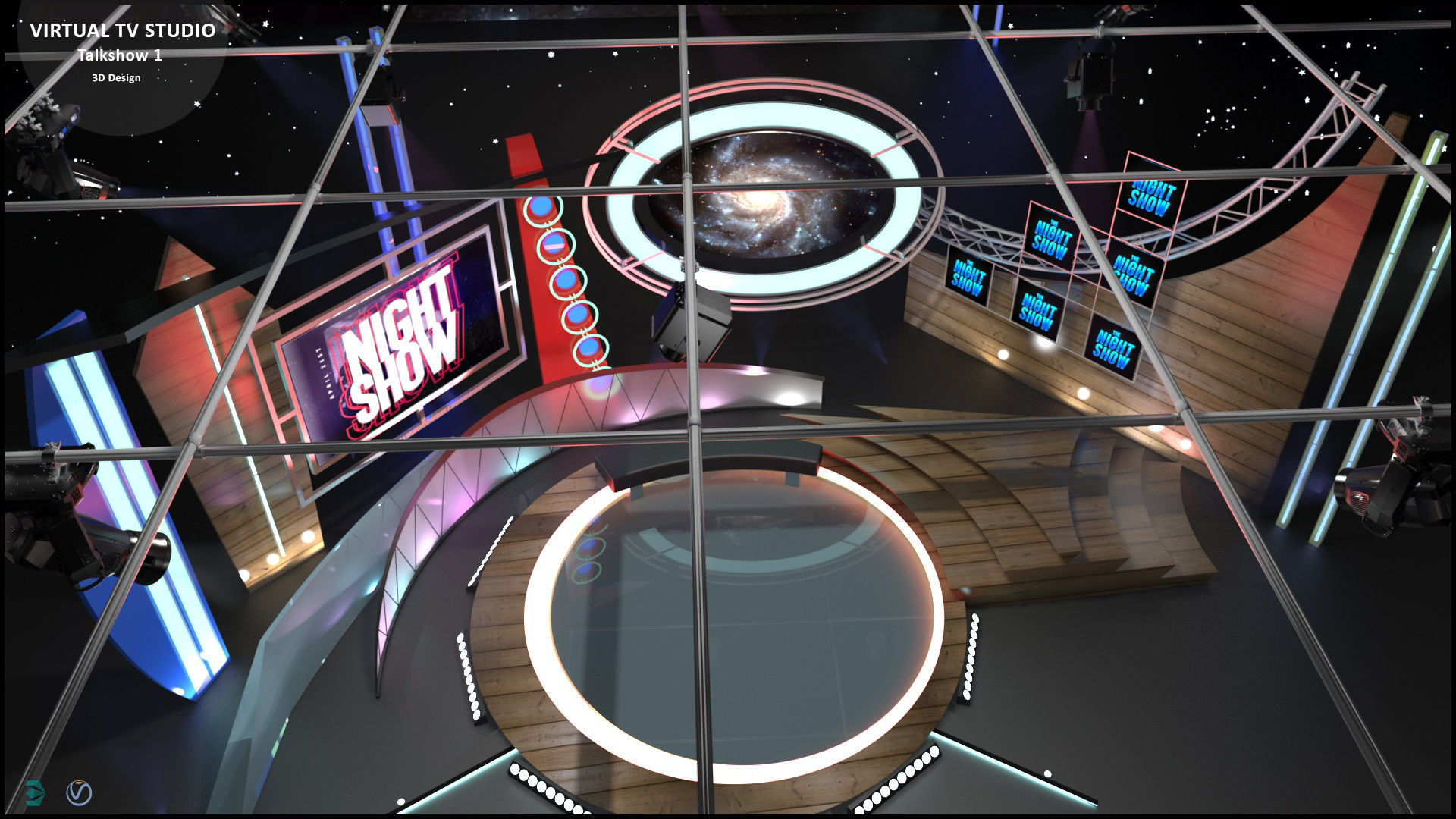 Virtual TV Studio Sets - Collection Vol 10 - 4 PCS DESIGN 3D model_60