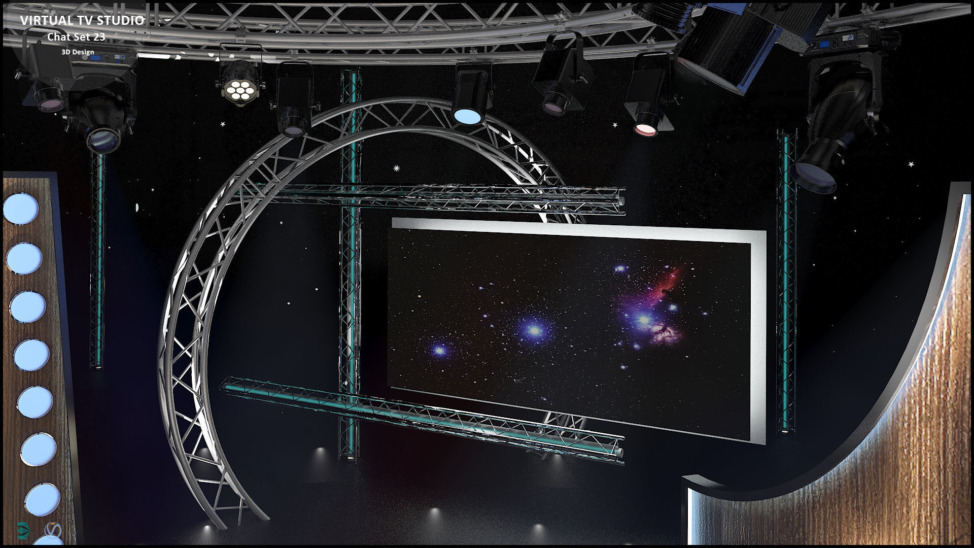 Virtual TV Studio Sets - Collection Vol 10 - 4 PCS DESIGN 3D model_73