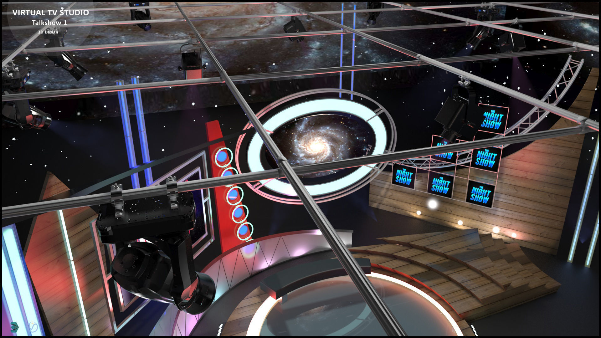 Virtual TV Studio Sets - Collection Vol 10 - 4 PCS DESIGN 3D model_62