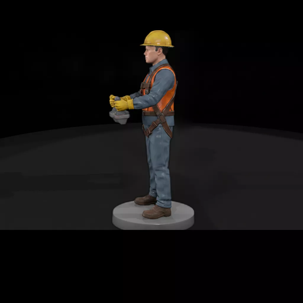Boom Lift Operator Construction Worker 3D print model