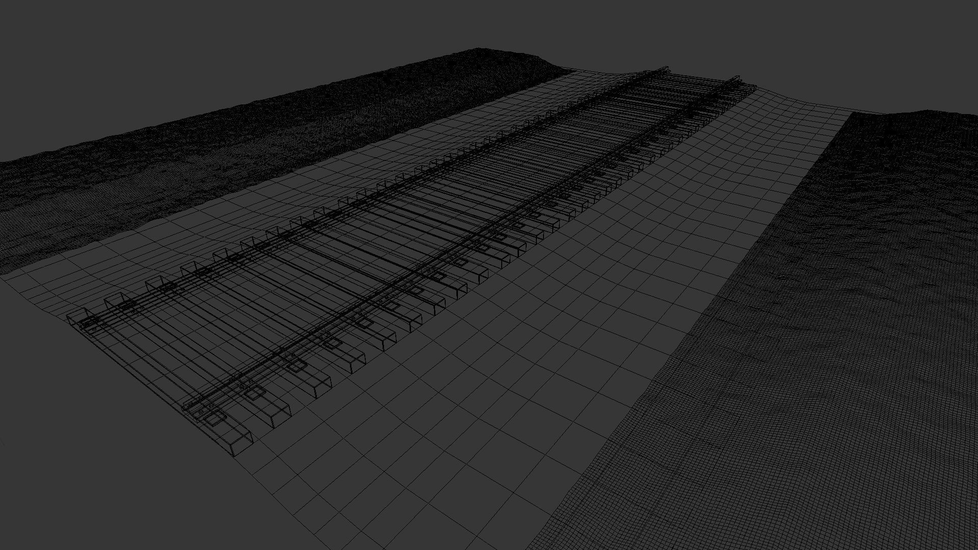 Tileable Photo-Realistic Railroad Tracks Low-poly 3D model_3