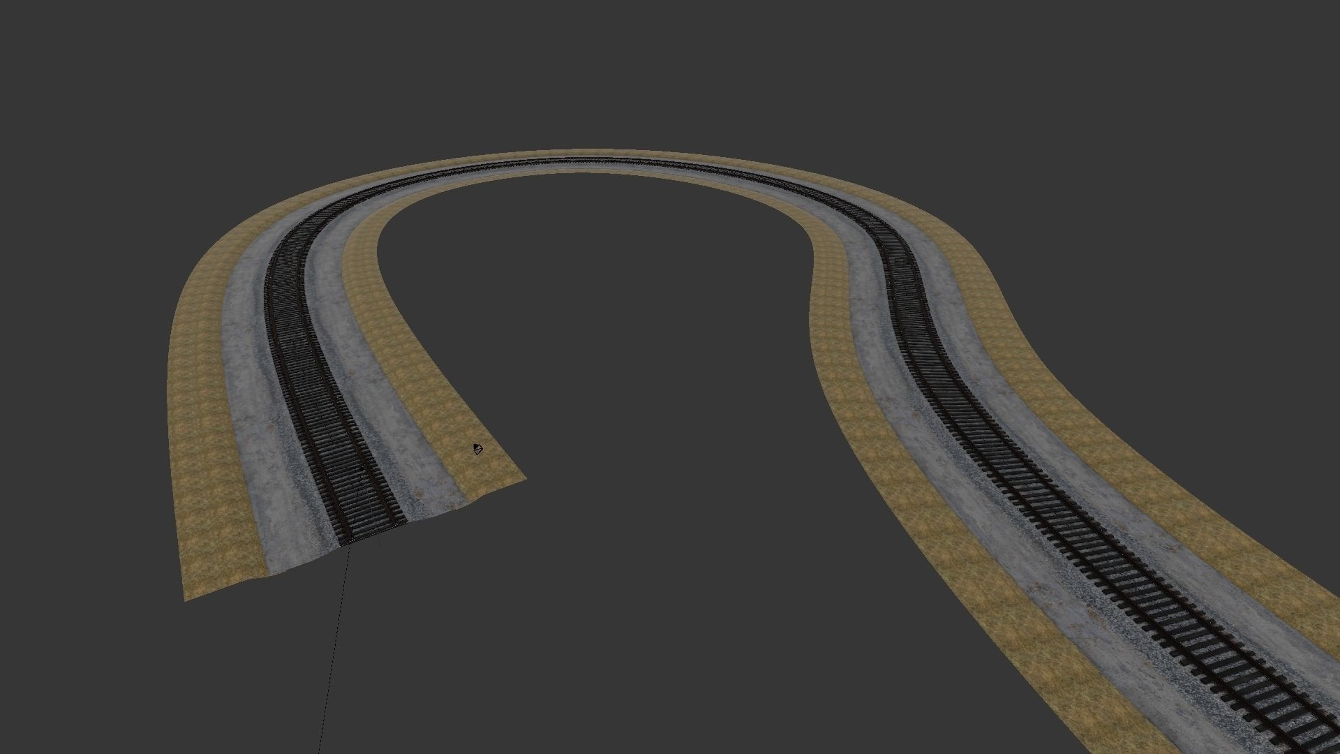 Tileable Photo-Realistic Railroad Tracks Low-poly 3D model_4