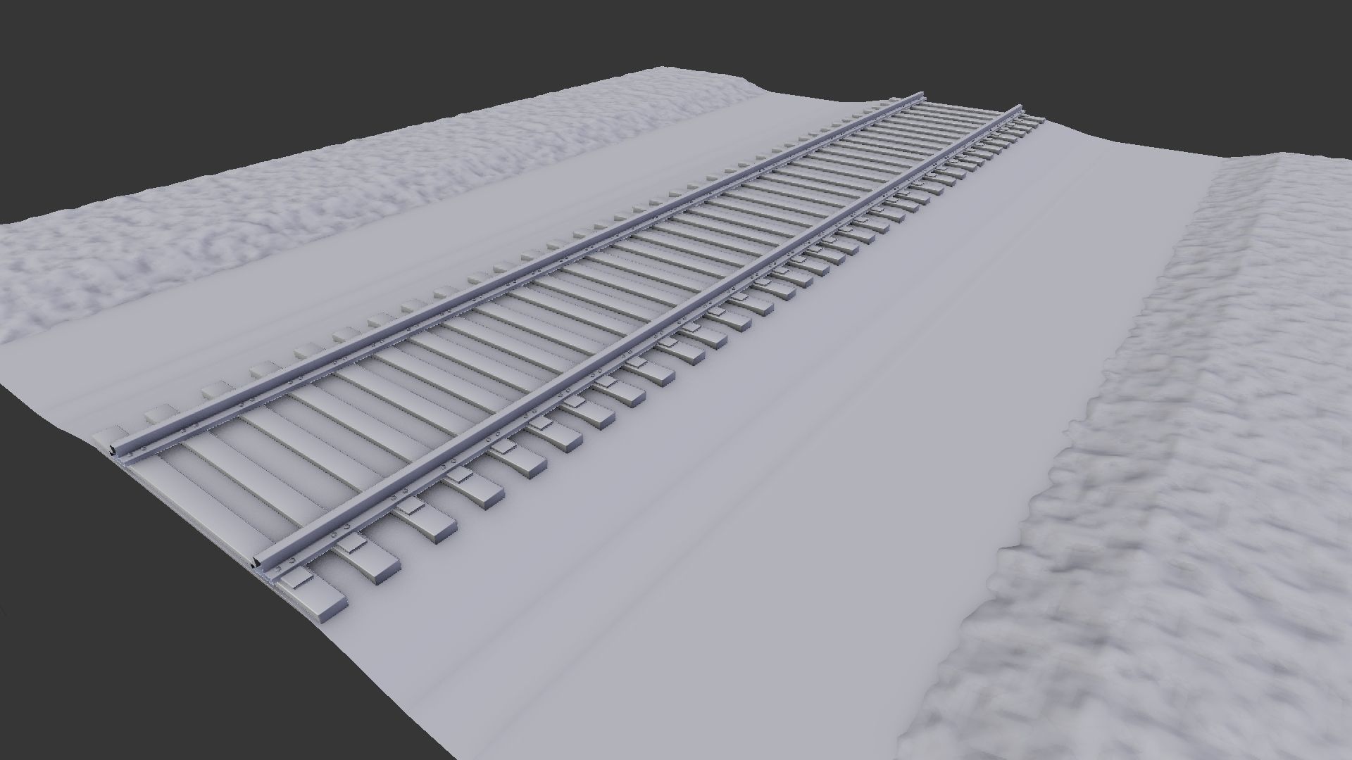 Tileable Photo-Realistic Railroad Tracks Low-poly 3D model_2