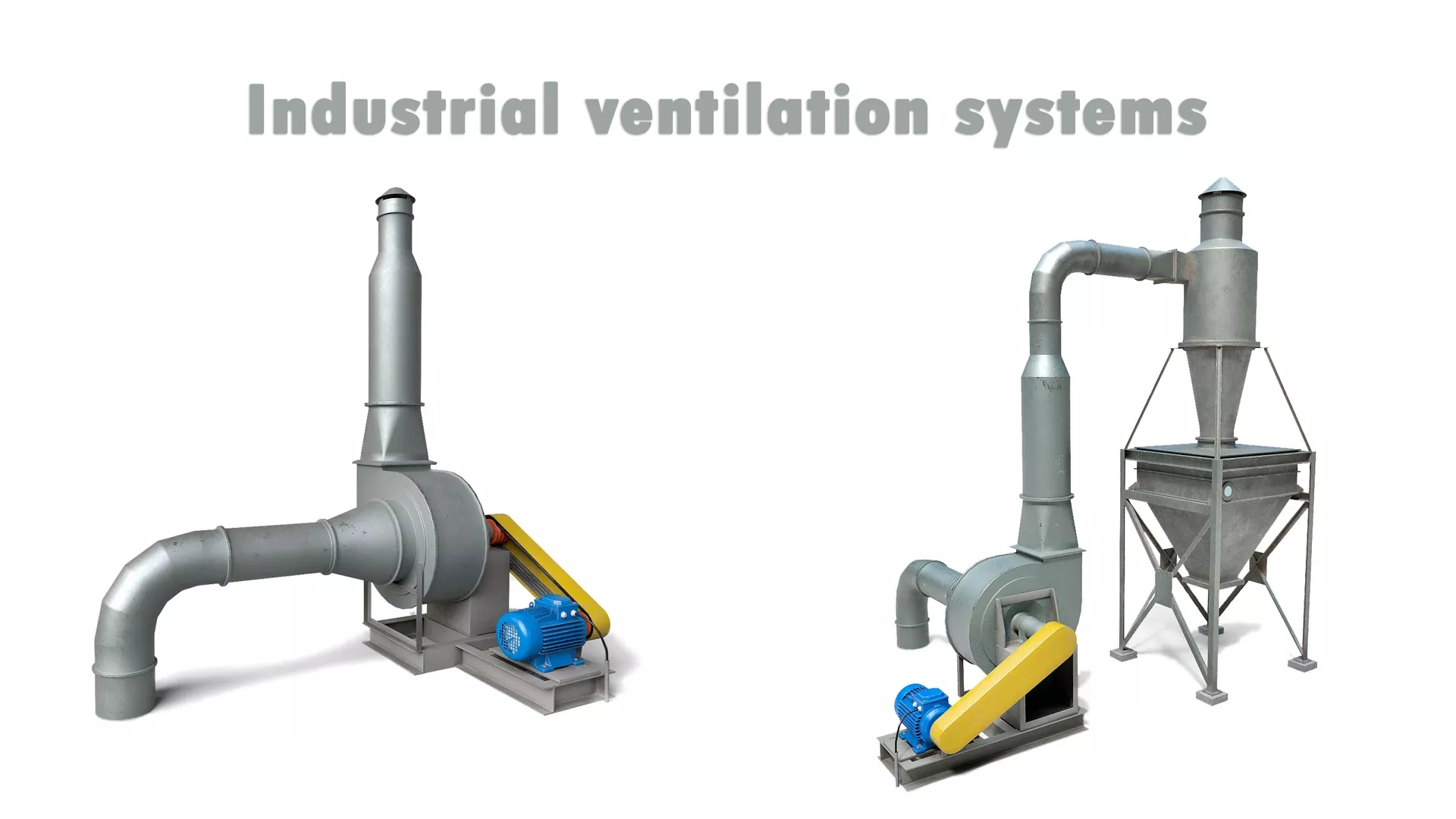 Industrial ventilation systems Low-poly 3D model