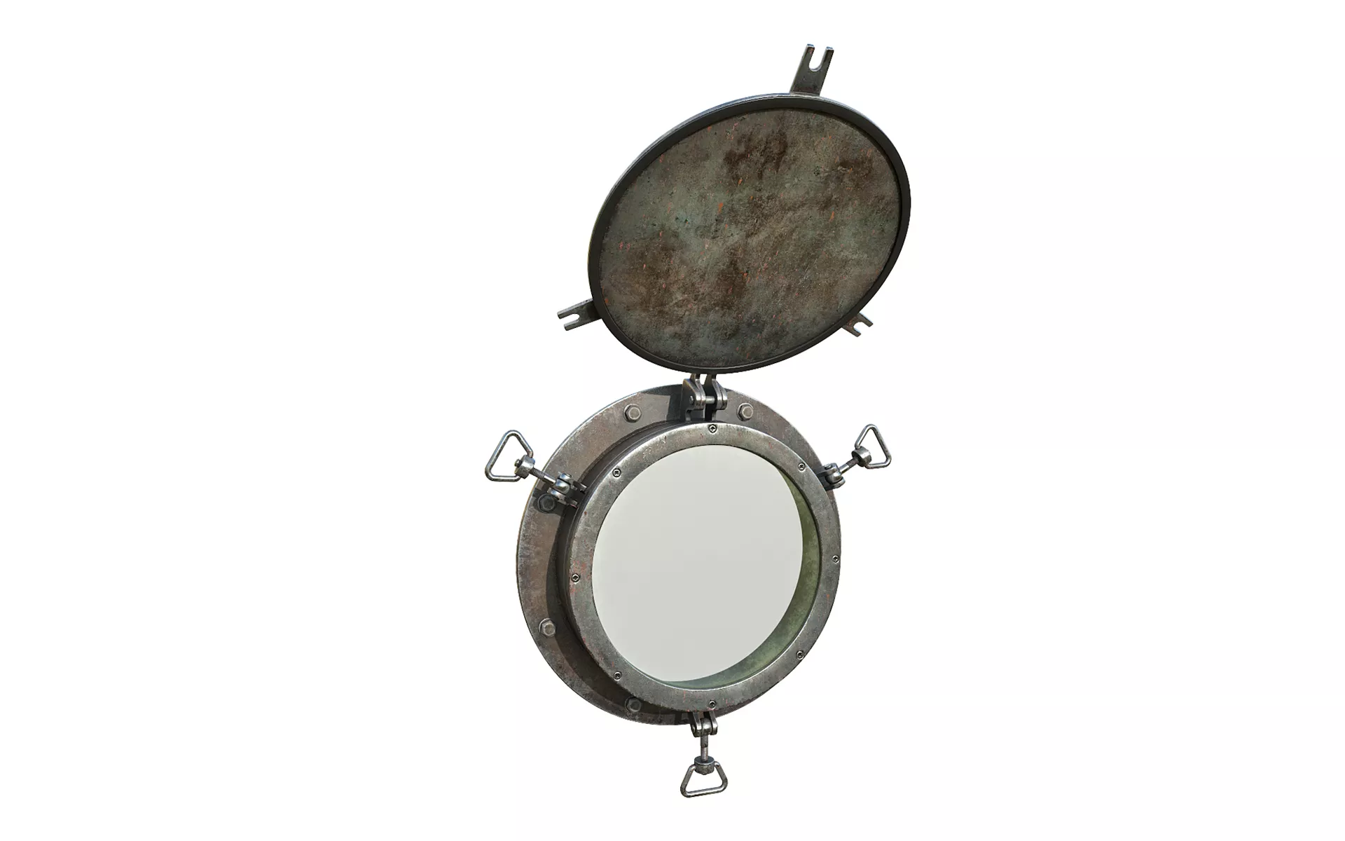Old Ship porthole Low-poly 3D model