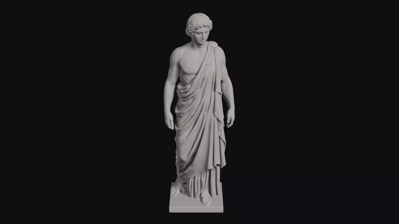 Nyx Robed Goddess Standing In Flowing Chiton Statue 3D print model