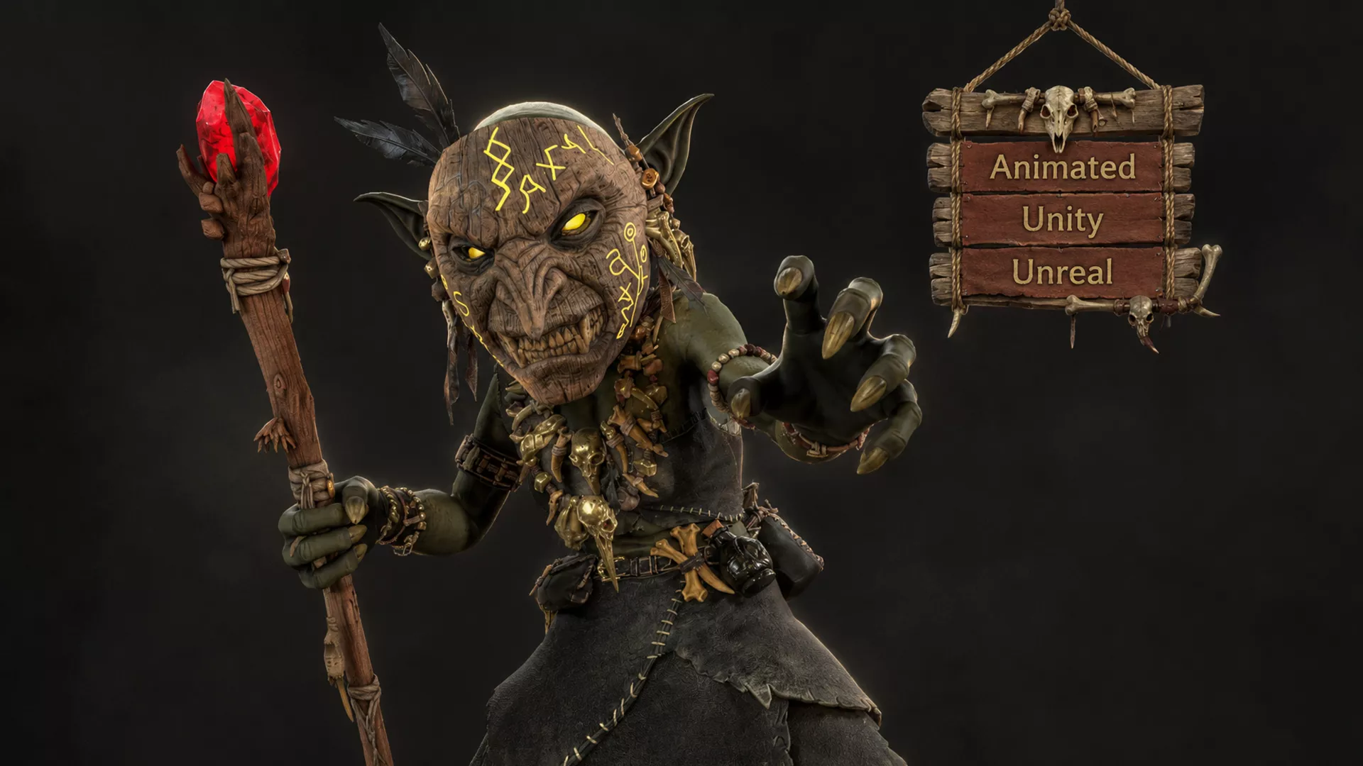 Goblin Shaman Two Low-poly 3D model