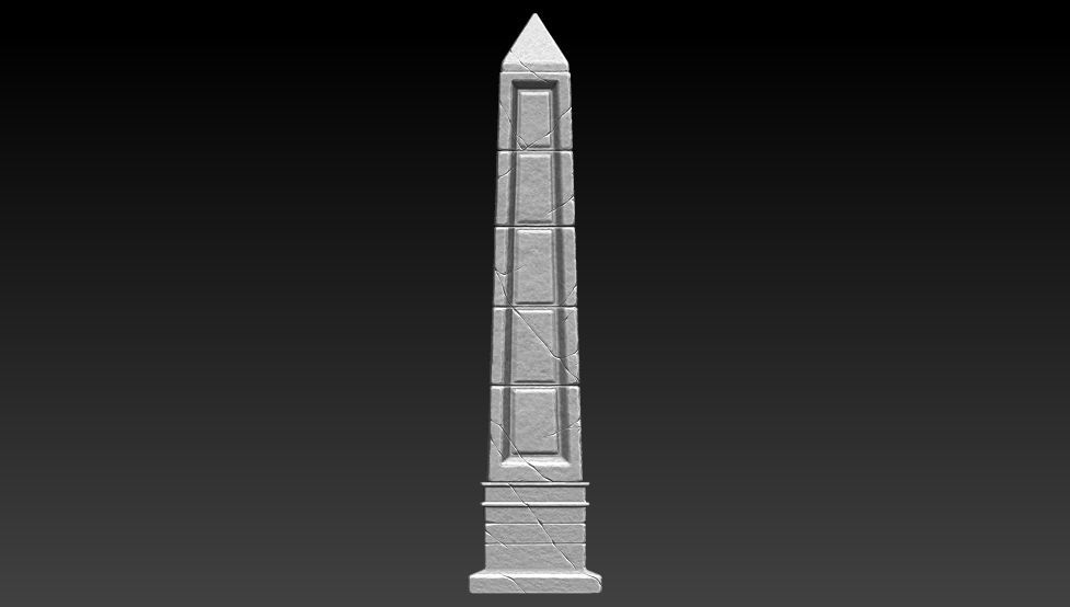 Low Poly Obelisk Low-poly 3D model_9
