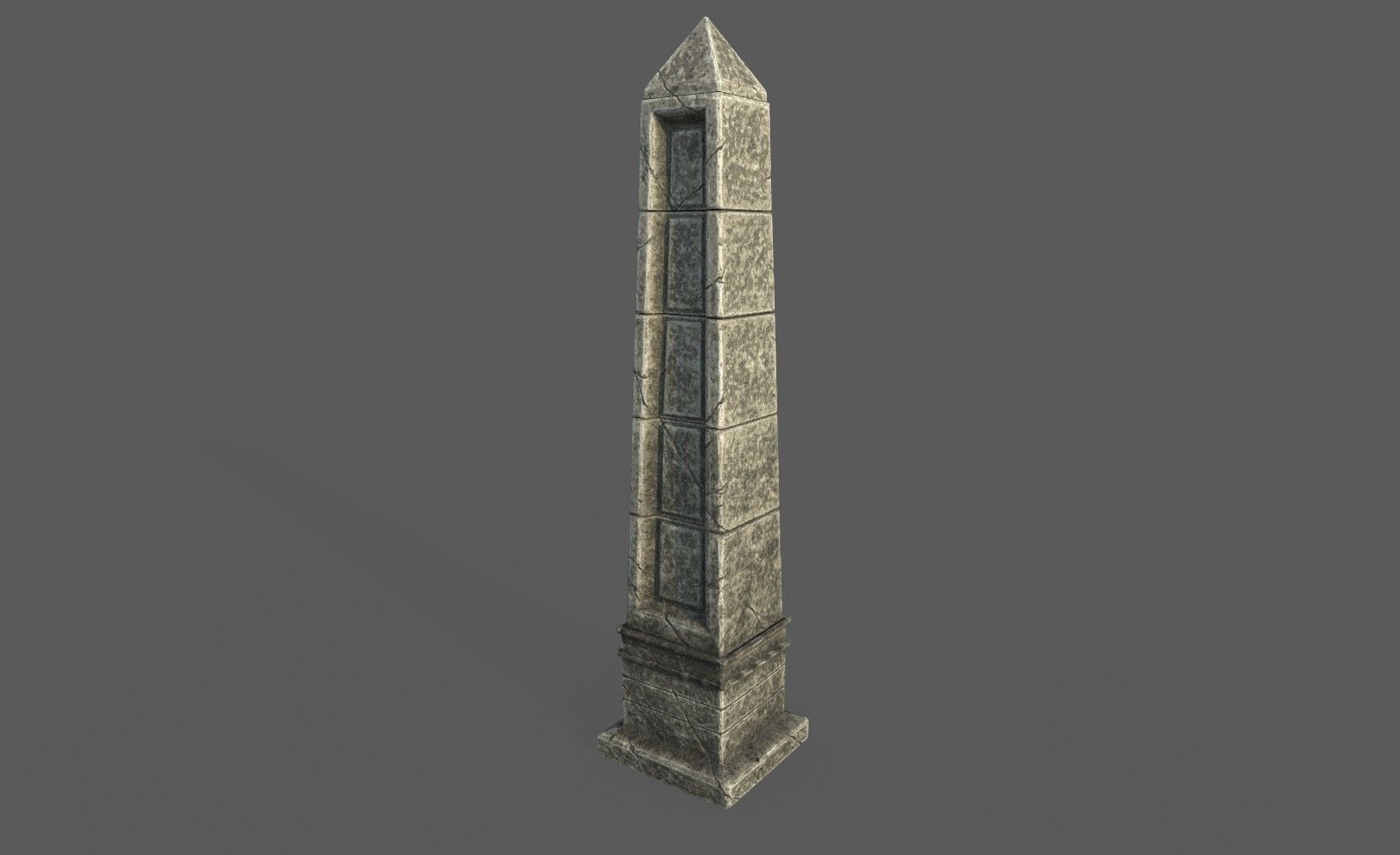 Low Poly Obelisk Low-poly 3D model_5