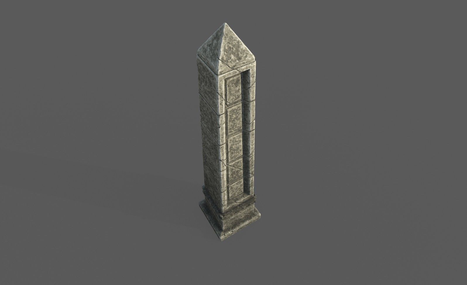 Low Poly Obelisk Low-poly 3D model_6