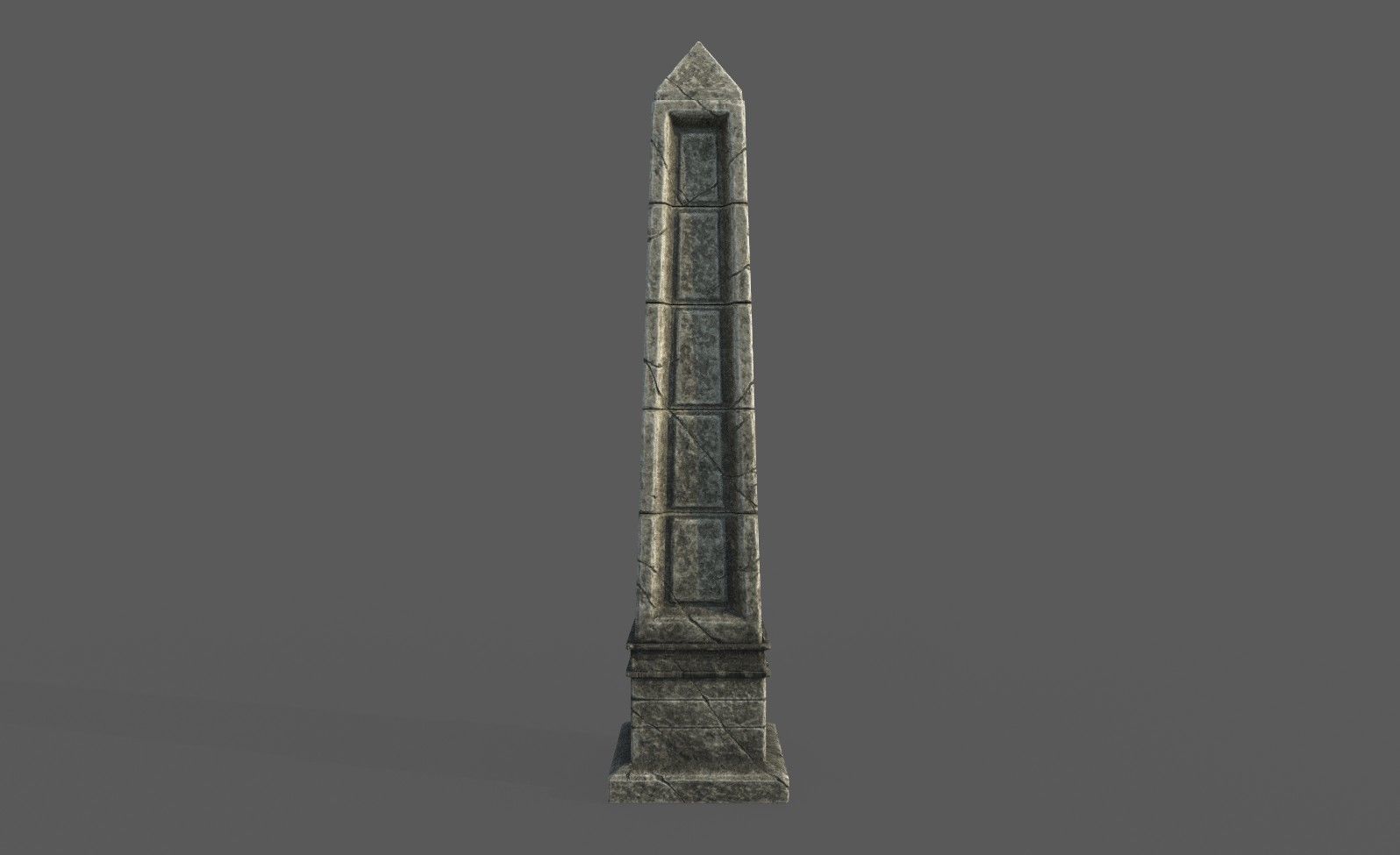 Low Poly Obelisk Low-poly 3D model_4