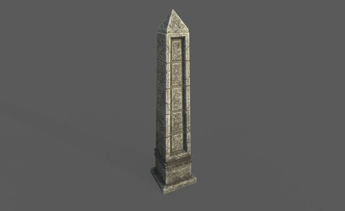 Low Poly Obelisk Low-poly 3D model