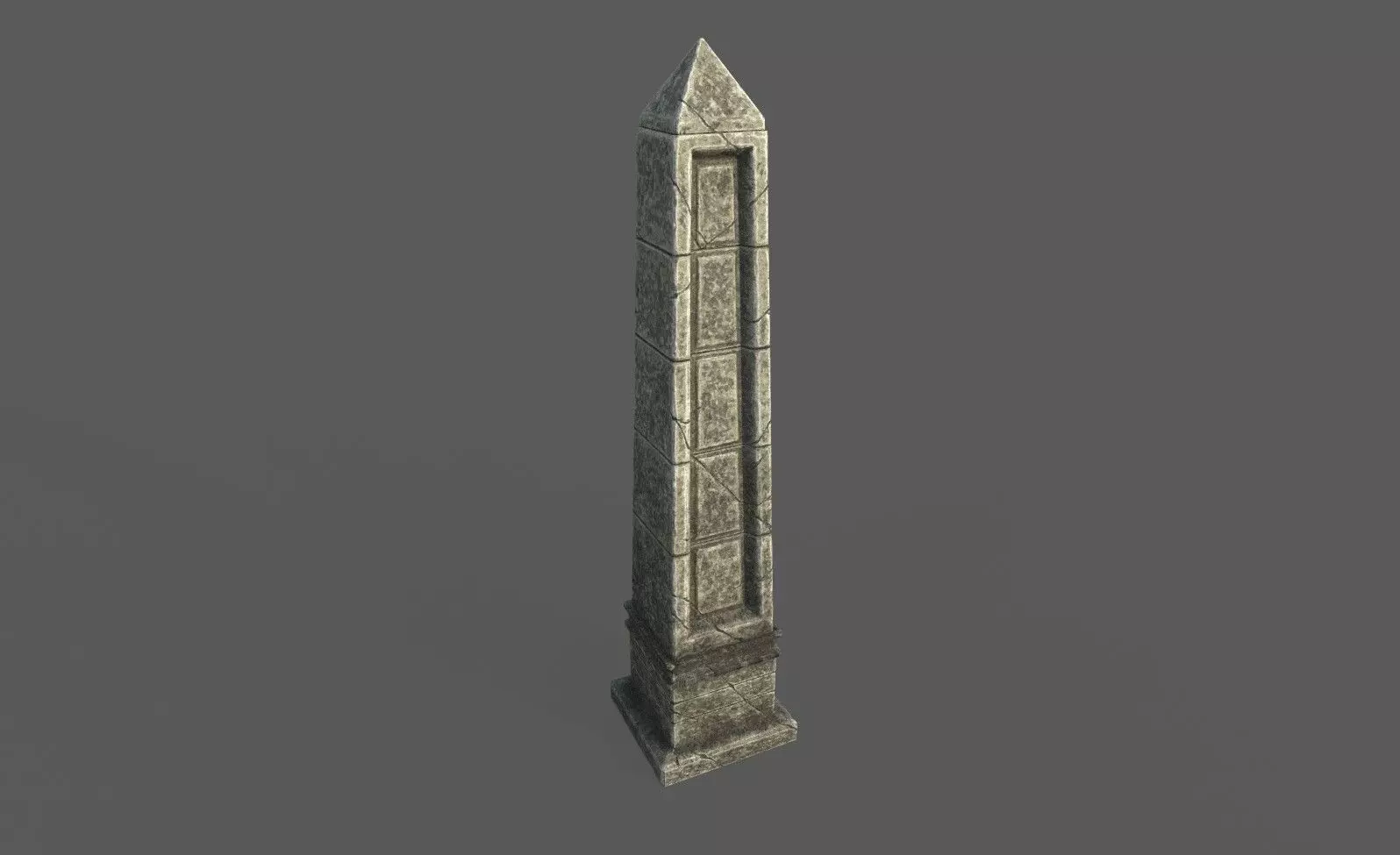 Low Poly Obelisk Low-poly 3D model_0