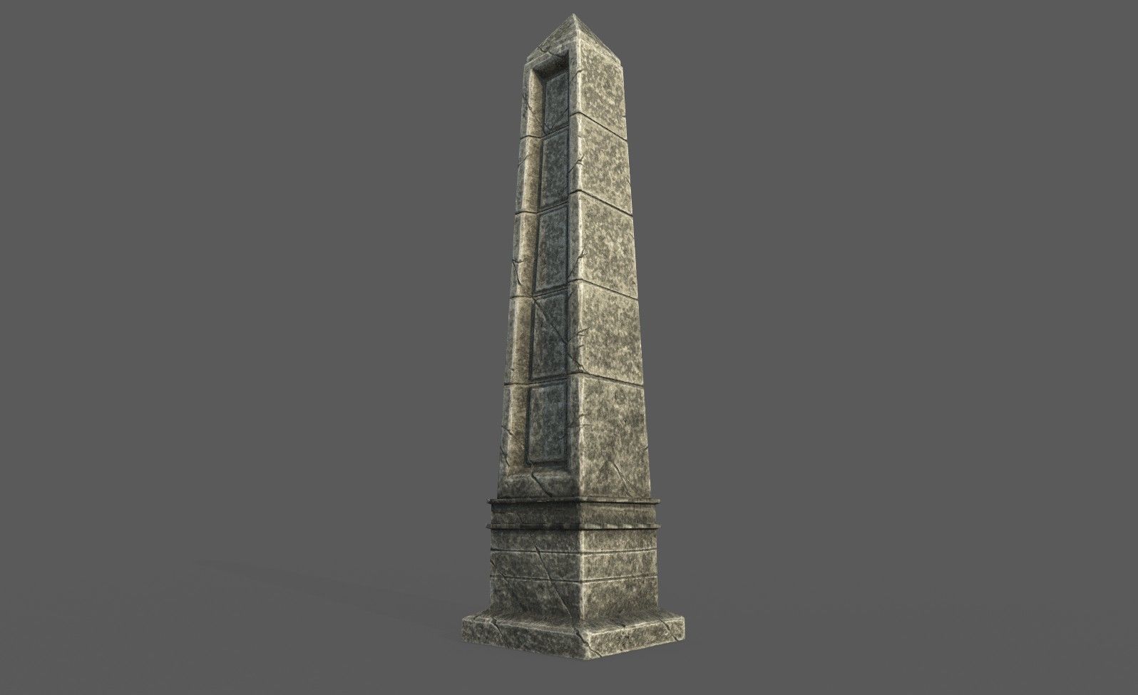 Low Poly Obelisk Low-poly 3D model_8