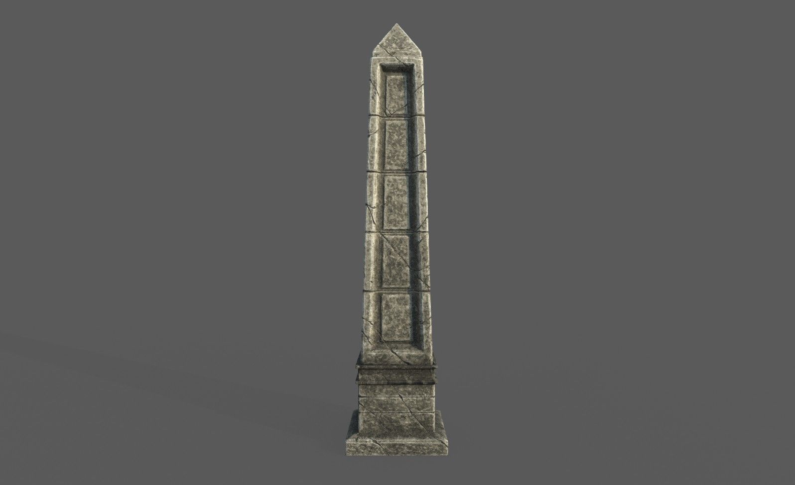 Low Poly Obelisk Low-poly 3D model_3