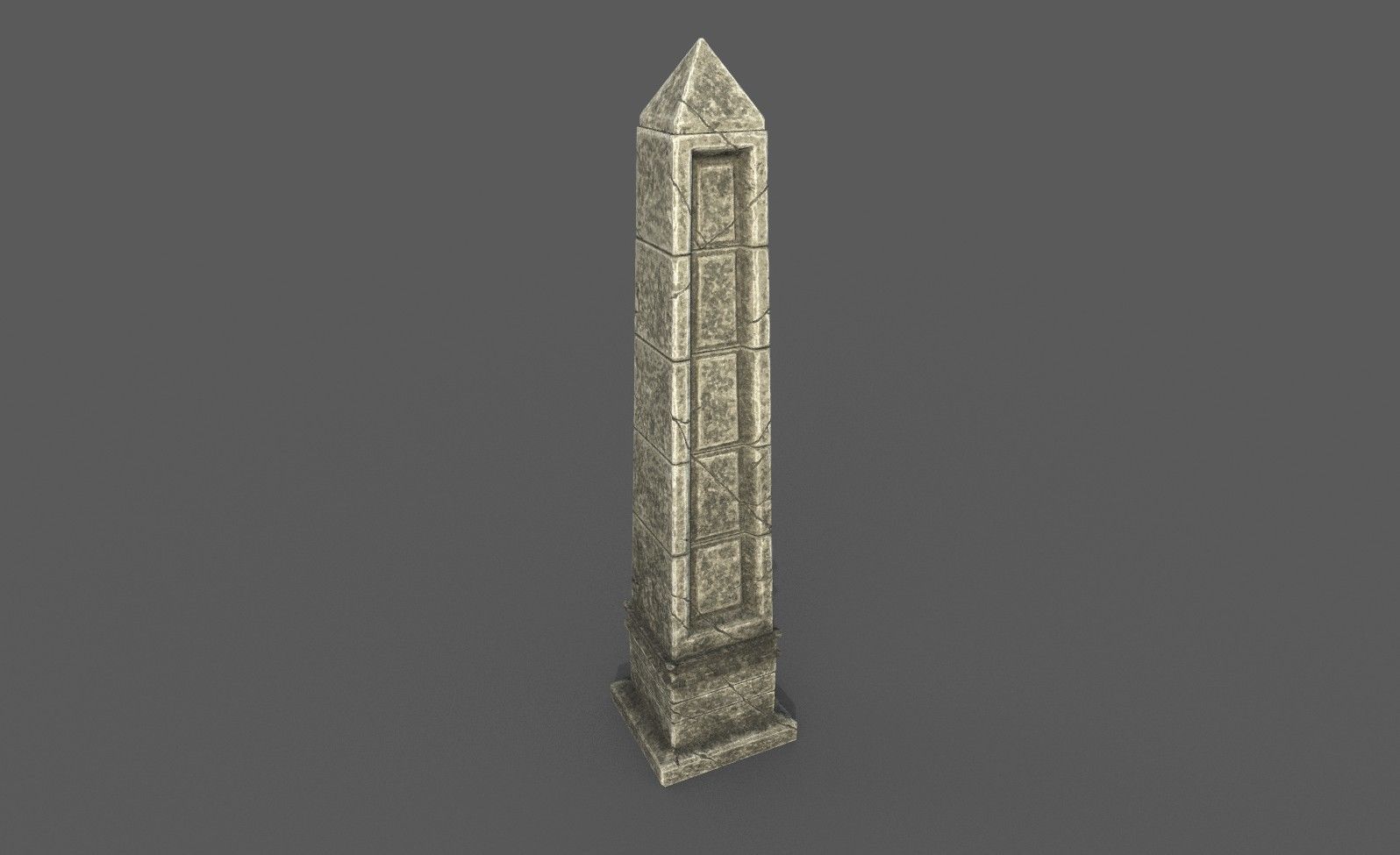Low Poly Obelisk Low-poly 3D model_2