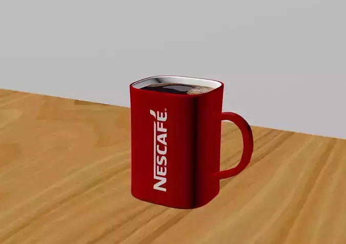 Nescafe mug Free low-poly 3D model