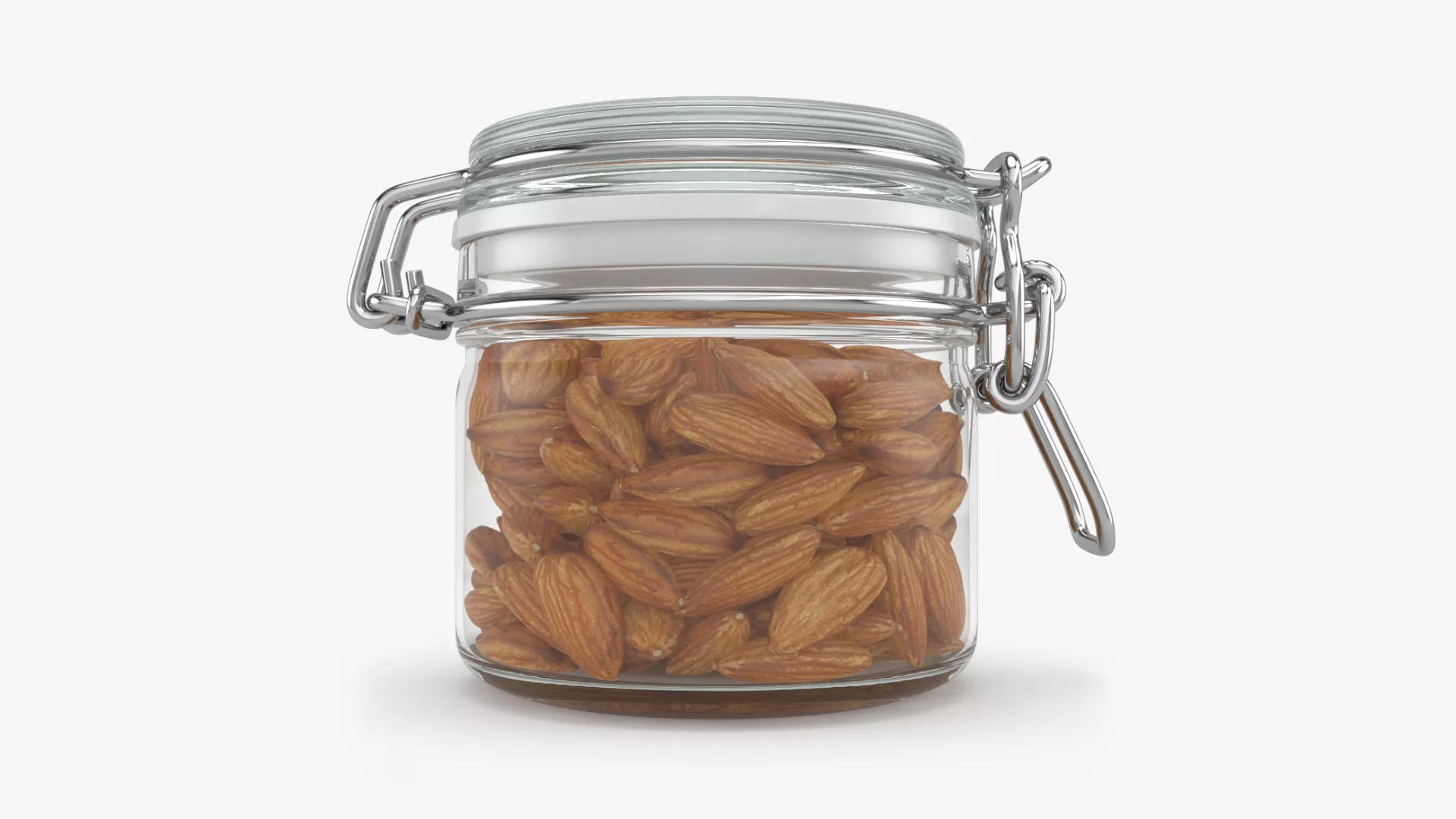 Almonds in a Glass Jar 3D model
