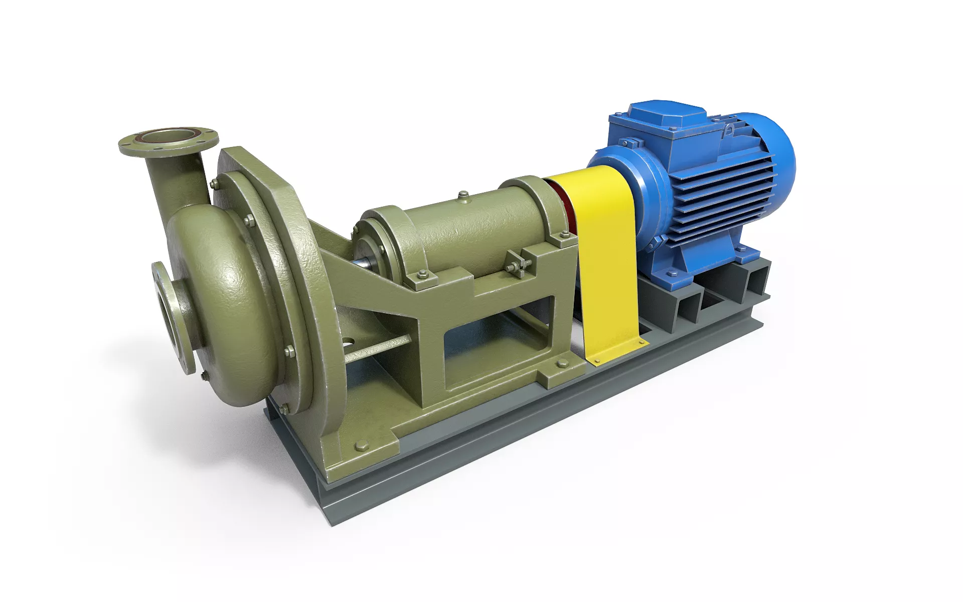 Pump centrifugal Low-poly 3D model