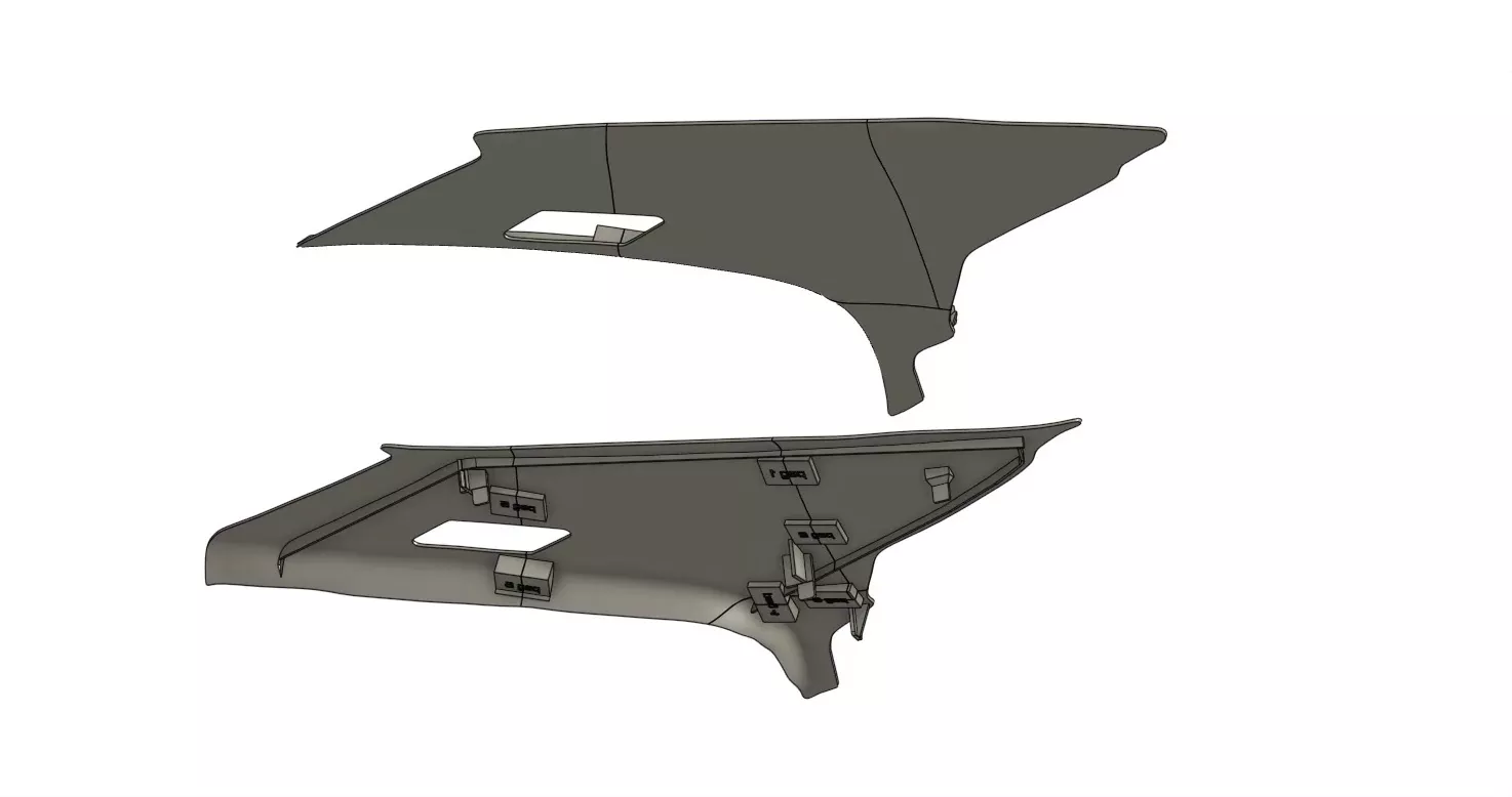 BMW E36 CPillar Covers Right Left 3D print model