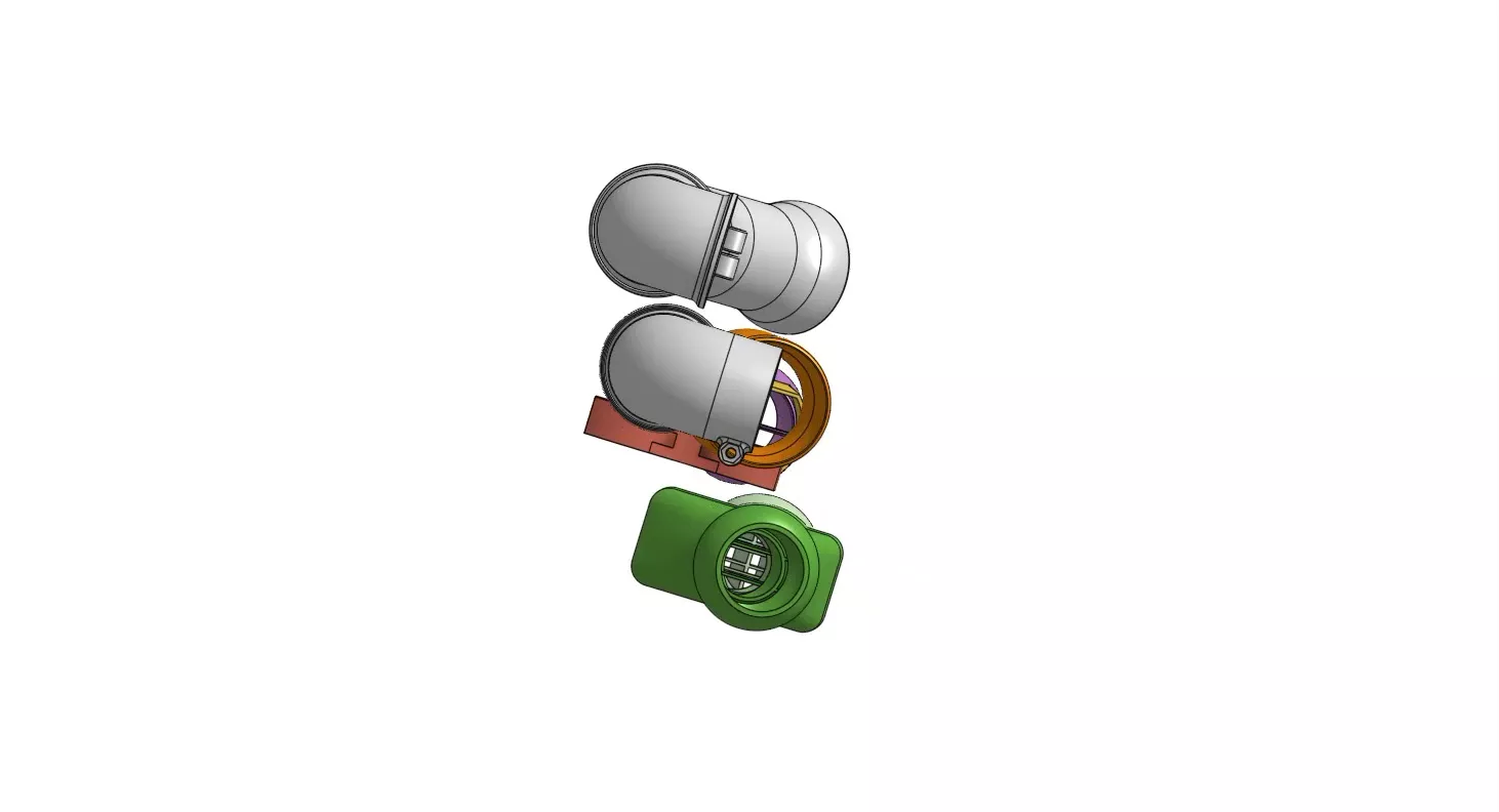 BMW E36 Air Duct Pipe System Components 3D print model