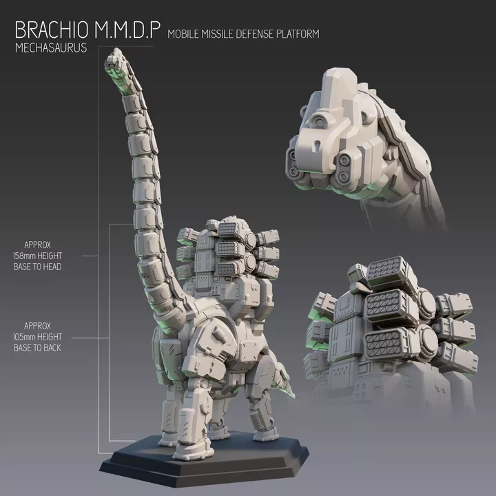 Mechasaur - Brachio Mobile Missile Defense Platform 3D print model