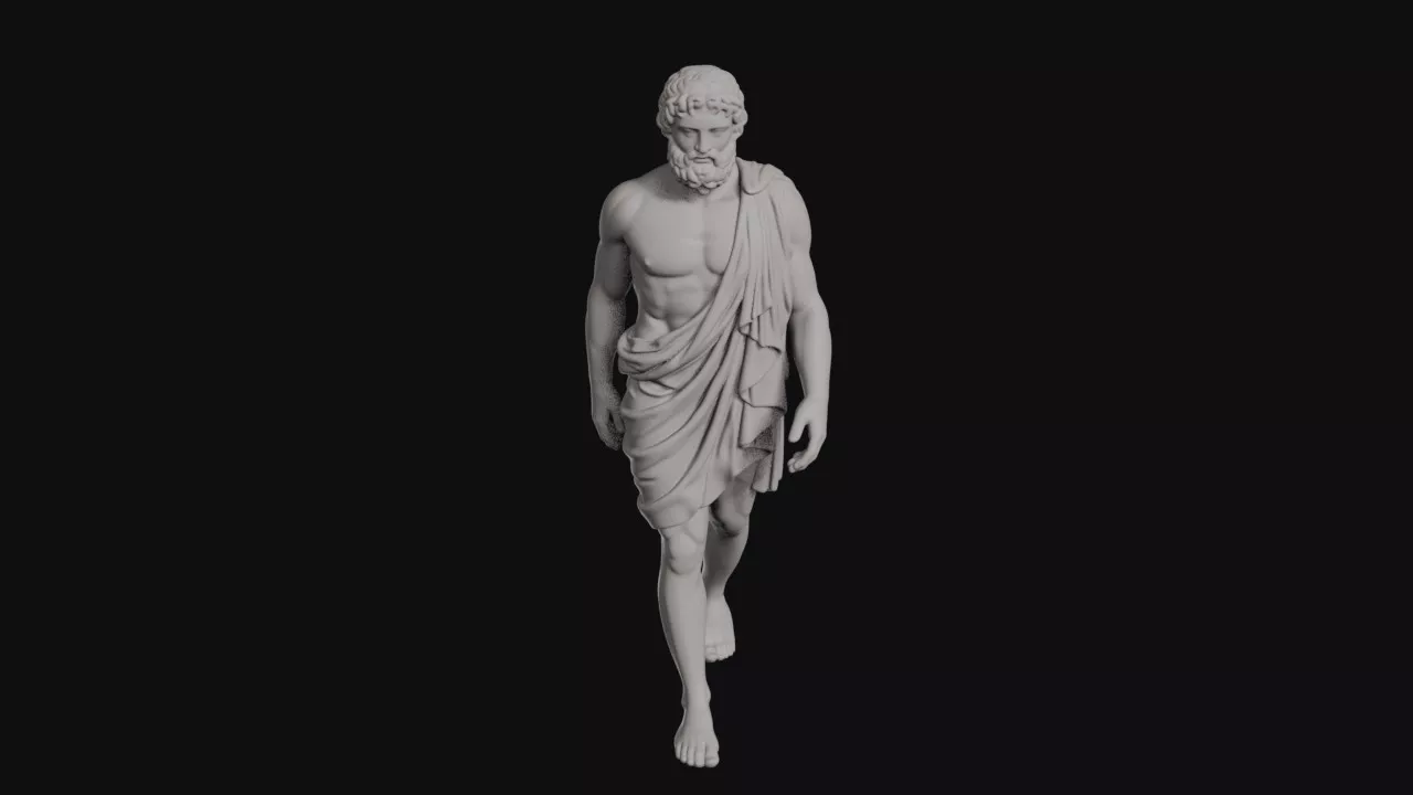 Hypnos Walking With Hip Wrapped Drapery And Bare Feet 3D print model