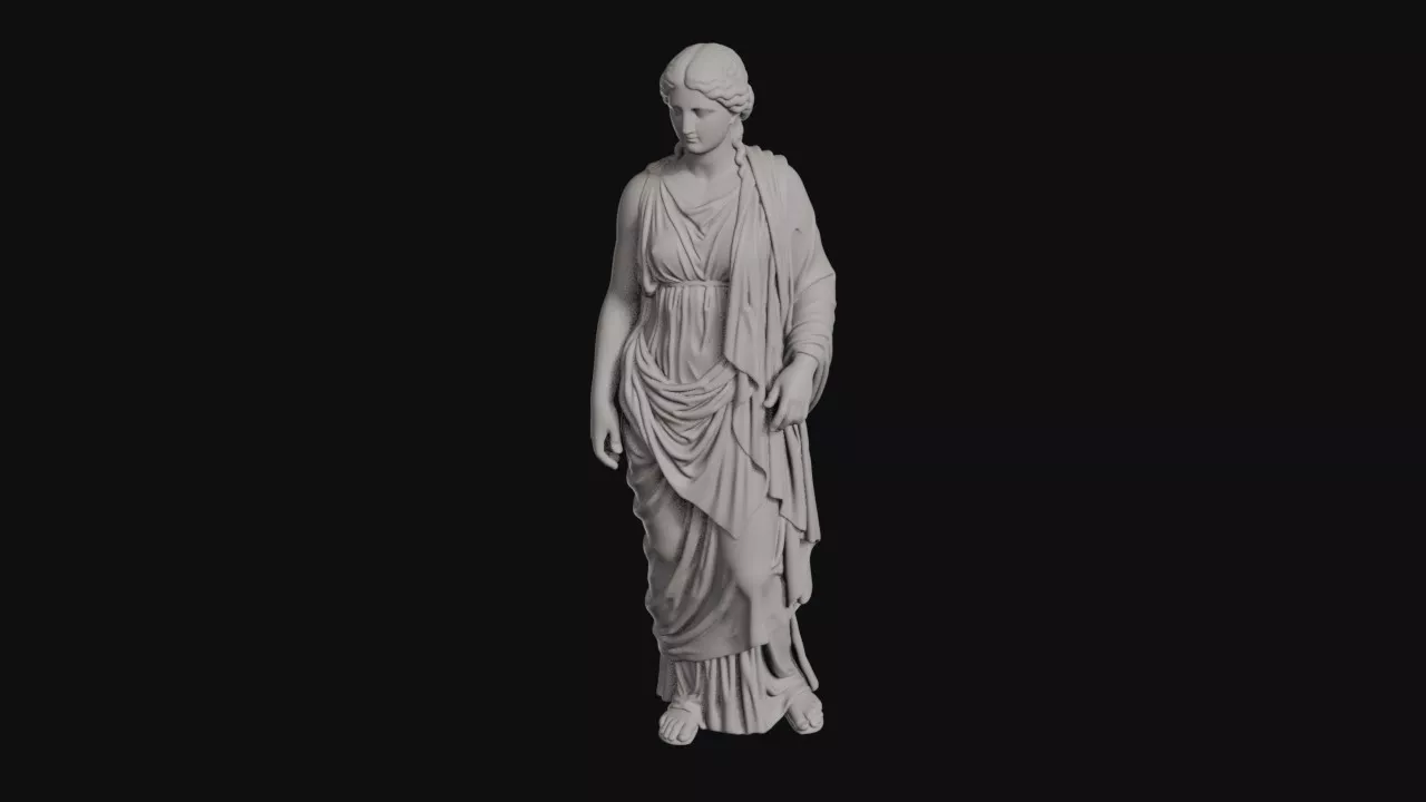 Demeter Harvest Goddess Contrapposto In Peplos And Mantle 3D print model