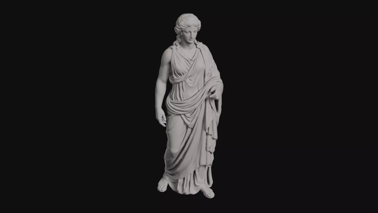 Hecate Draped Goddess Standing In Flowing Chiton Statue 3D print model