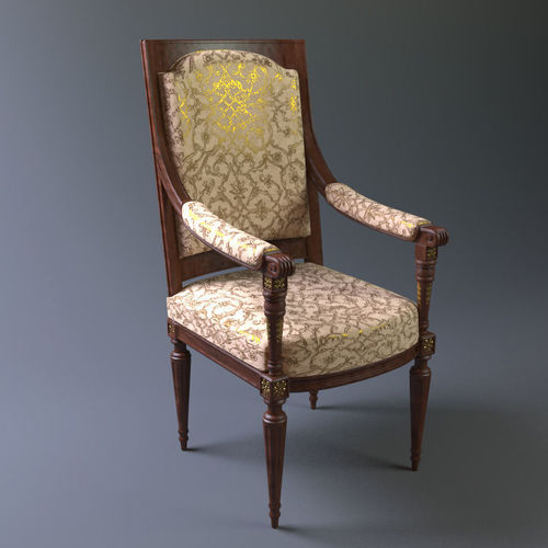 Royal Chair Low-poly 3D model