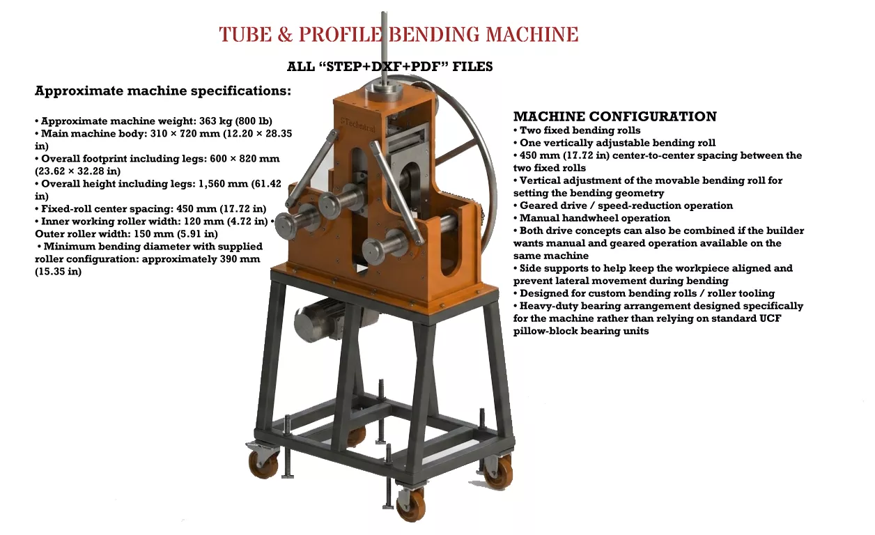 Tube Profile Bending Machine Plans 3D model