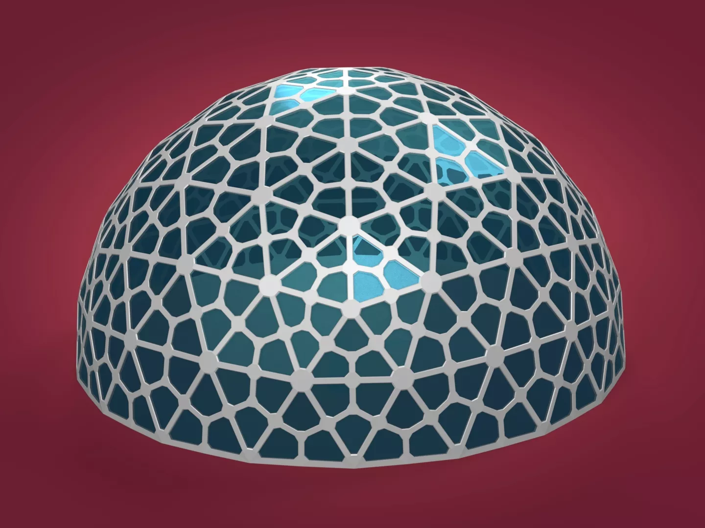 Geodesic Dome Low-poly 3D model
