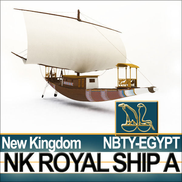 Ancient Egypt Pharaoh Royal Ship New Kingdom 3D model_11