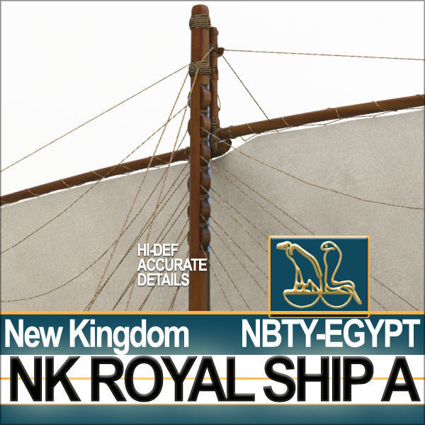 Ancient Egypt Pharaoh Royal Ship New Kingdom 3D model_4