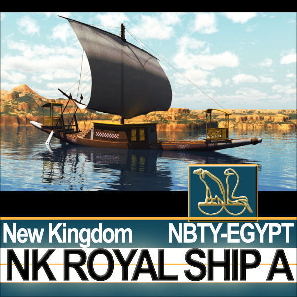 Ancient Egypt Pharaoh Royal Ship New Kingdom 3D model_21
